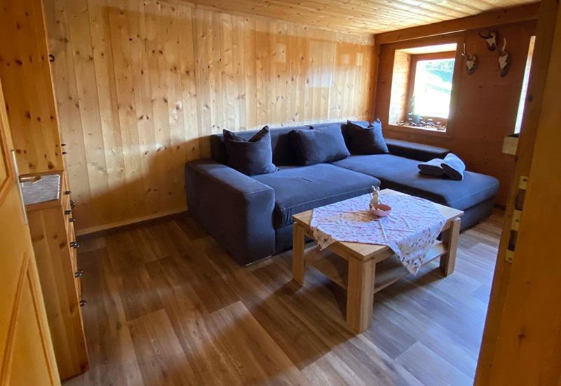 Sitzecke im Ferienhaus Bruck